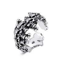 Cross-border New Halloween Gothic Skull Ring Punk Open Ring Ring Tail Ring sku image 3