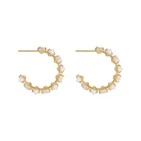 1 Pair Fashion C Shape Inlay Alloy Artificial Gemstones Ear Studs main image 5