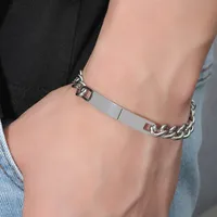 Simple Style Geometric Titanium Steel No Inlaid Bracelets In Bulk sku image 2