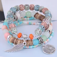 Bohemian Style Disc Tower Wings Beads Multi-layer Bracelet Wholesale Nihaowholesale main image 2