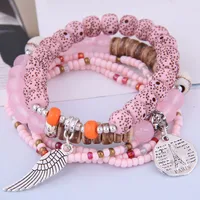 Bohemian Style Disc Tower Wings Beads Multi-layer Bracelet Wholesale Nihaowholesale main image 1