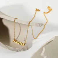 Wholesale Jewelry Simple Style Letter Stainless Steel Titanium Steel Plating Pendant Necklace main image 1