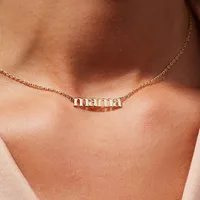 Wholesale Jewelry Simple Style Letter Stainless Steel Titanium Steel Plating Pendant Necklace main image 2