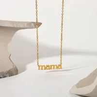 Wholesale Jewelry Simple Style Letter Stainless Steel Titanium Steel Plating Pendant Necklace main image 4