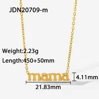 Wholesale Jewelry Simple Style Letter Stainless Steel Titanium Steel Plating Pendant Necklace sku image 1