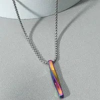 Simple Style Geometric Stainless Steel Titanium Steel Plating Men's Pendant Necklace sku image 4