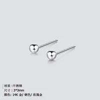 Simple Style Geometric Stainless Steel No Inlaid 14K Gold Plated Earrings sku image 1