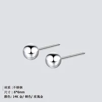 Simple Style Geometric Stainless Steel No Inlaid 14K Gold Plated Earrings sku image 2
