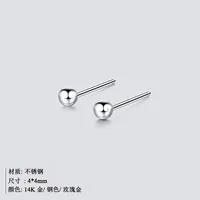 Simple Style Geometric Stainless Steel No Inlaid 14K Gold Plated Earrings sku image 3
