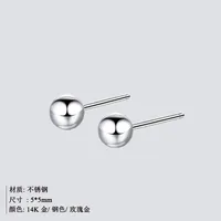 Simple Style Geometric Stainless Steel No Inlaid 14K Gold Plated Earrings sku image 4