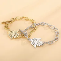 Fashion Geometric Titanium Steel 18K Gold Plated No Inlaid Bracelets In Bulk main image 3