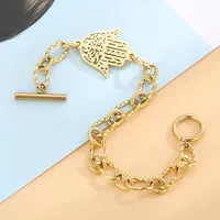 Fashion Geometric Titanium Steel 18K Gold Plated No Inlaid Bracelets In Bulk main image 4