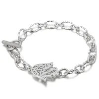 Fashion Geometric Titanium Steel 18K Gold Plated No Inlaid Bracelets In Bulk main image 5