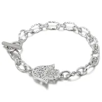 Fashion Geometric Titanium Steel 18K Gold Plated No Inlaid Bracelets In Bulk sku image 1