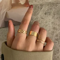 Korean Golden Smile Face Twist Woven Ring sku image 2