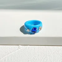 Retro Resin Transparent Ring sku image 1