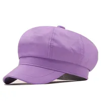 Korean Cotton Octagonal Solid Color Beret Cap Wholesale Nihaowholesale main image 1