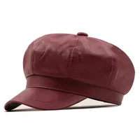 Korean Cotton Octagonal Solid Color Beret Cap Wholesale Nihaowholesale main image 3
