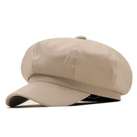 Korean Cotton Octagonal Solid Color Beret Cap Wholesale Nihaowholesale sku image 6