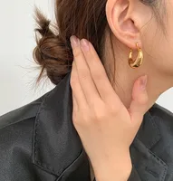 Fashion Heart Plating 304 Stainless Steel Titanium Steel No Inlaid 18K Gold Plated Earrings main image 3