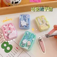Girls Cute Portable Home Oblique Mouth Toe Nail Clippers Manicure Tool Set main image 2