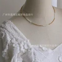Wholesale Jewelry Fashion 304 Stainless Steel Artificial Pearls 18K Gold Plated Necklace main image 3