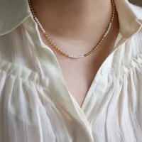 Wholesale Jewelry Fashion 304 Stainless Steel Artificial Pearls 18K Gold Plated Necklace main image 4