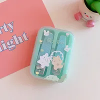 Girls Cute Portable Home Oblique Mouth Toe Nail Clippers Manicure Tool Set sku image 4