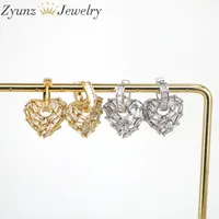 Luxurious Fashion Simple Style Heart Copper Artificial Gemstones Earrings main image 2