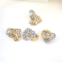 Luxurious Fashion Simple Style Heart Copper Artificial Gemstones Earrings main image 4
