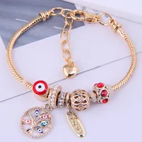Fashion Trend Metal Devil's Eye Tree Of Life Pendant Multi-element Bracelet main image 3