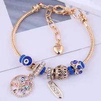 Fashion Trend Metal Devil's Eye Tree Of Life Pendant Multi-element Bracelet sku image 3