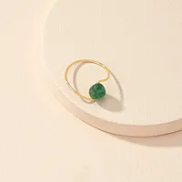Beads Ring Female Niche Simple Retro Stone Ring Couple Ring sku image 2