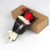 3 Roses Carnation Soap Bouquet 520 Mother's Day Gift main image 4