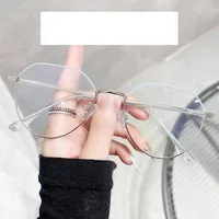 New Style Can Be Matched With Myopia Glasses Frame Irregular Mirror Glasses sku image 4