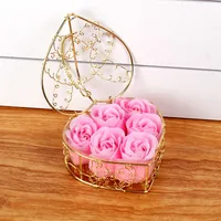 6 Iron Basket Rose Soap Flower Gift Box Valentine's Day Small Gifts sku image 4