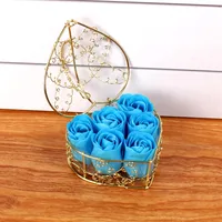 6 Iron Basket Rose Soap Flower Gift Box Valentine's Day Small Gifts sku image 5