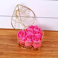 6 Iron Basket Rose Soap Flower Gift Box Valentine's Day Small Gifts sku image 7
