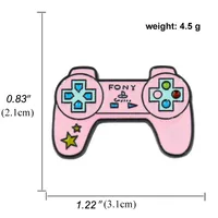Creative Game Console Handle Cartoon Sunny Doll Glasses Alloy Brooch sku image 1