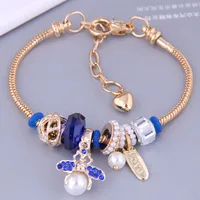 European And American Fashion Simple Bee Pendant Alloy Bracelet sku image 3