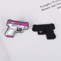 Creative Cartoon Pink Pistol Brooch Girl Cute Japanese Cute Metal Gun Badge main image 4