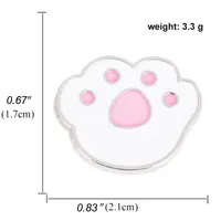 Cute Accessories Pin Cute Pet Cat Paw Print Brooch Collar Pin main image 5