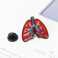 Color Drip Oil Human Organ Brooch Corsage Brain Eyes Lung Brooch Accessories main image 3