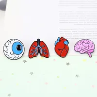 Color Drip Oil Human Organ Brooch Corsage Brain Eyes Lung Brooch Accessories main image 4