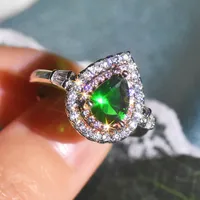 Simple Style Water Droplets Copper Artificial Gemstones Rings main image 5