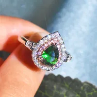 Simple Style Water Droplets Copper Artificial Gemstones Rings main image 4