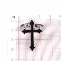 Retro Punk Style Black Big Cross Ring Gothic Alloy Ring main image 5