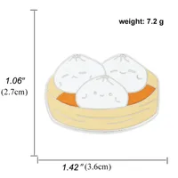 Fashion Cartoon Pizza Hamburger Bun Chicken Leg Collar Pin Badge sku image 1