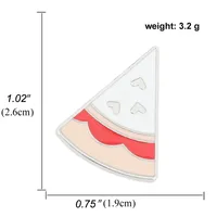 Fashion Cartoon Pizza Hamburger Bun Chicken Leg Collar Pin Badge sku image 4