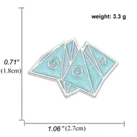Southeast Northwest Origami Collar Pin Children's Enamel Badge Brooch sku image 2